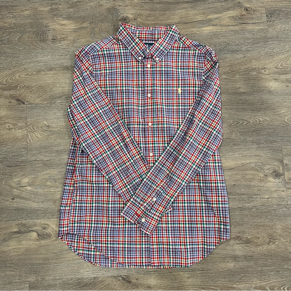 Men's Ralph Lauren Multicolor Plaid Button Up Shirt - Sz XL
